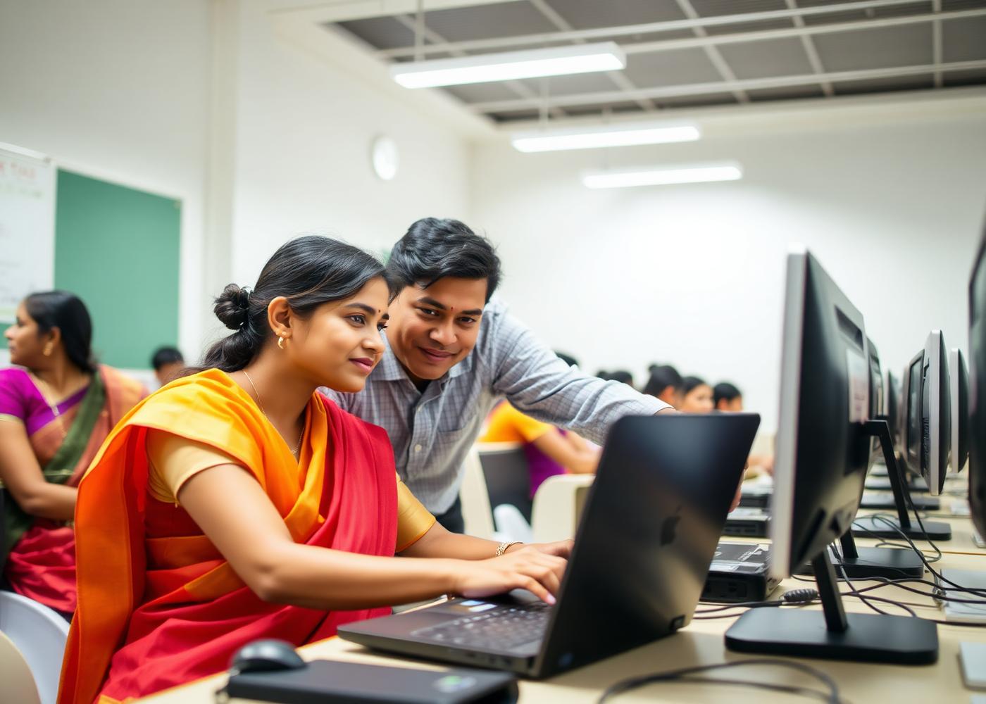 Students learning with Trinetra Foundation in Forbesganj, Bihar